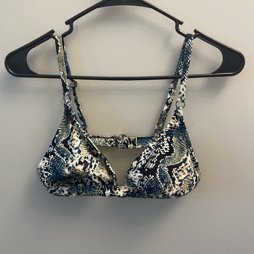 snakeskin bikini top